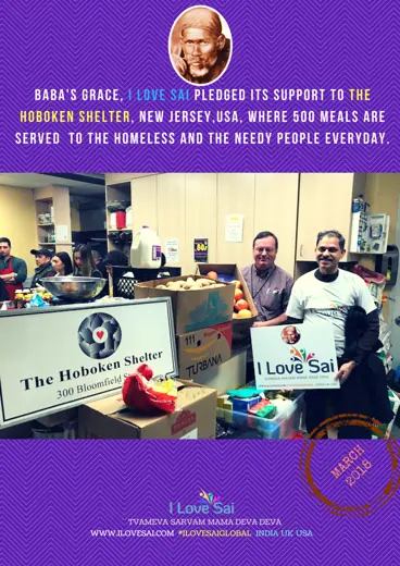 I Love Sai service announcement: New Jersey — The Hoboken Shelter · March 2018