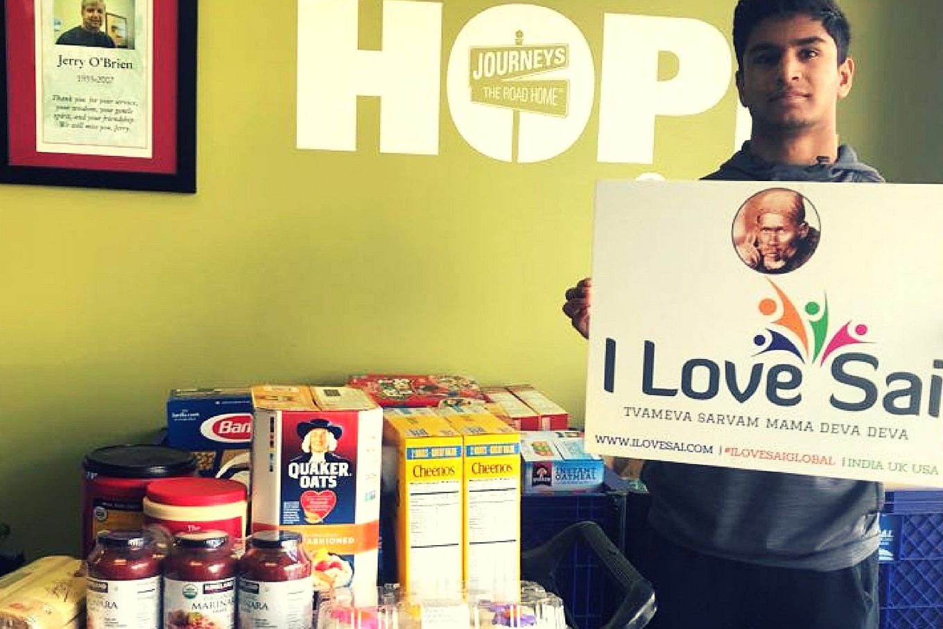 Donated groceries for the HOPE Center, Illinois